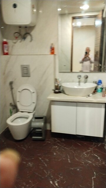 Bathroom in 4 BHK Builder Floor at Ansal API Esencia, Sector 67 – for Rent