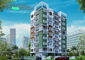 Living Room in 3 BHK Apartment at Rajarhat New Town – for Sale