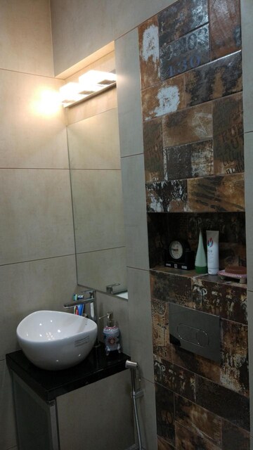 Bathroom in 2 BHK Apartment at Kabra Hyde Park, Manpada – for Rent
