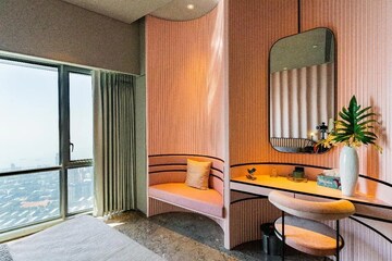 Master Bedroom in 4 BHK Apartment at Lodha World View, Worli – for Rent