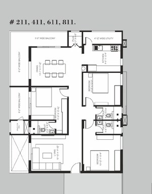 Balcony in 3 BHK Apartment at ASR Life Spaces, Petbasheerabad – for Sale