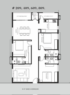 Balcony in 3 BHK Apartment at ASR Life Spaces, Petbasheerabad – for Sale