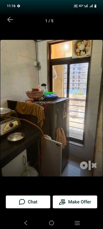 Kitchen in 1 RK Apartment at Nine Sea Grapes, Nalasopara West – for Rent