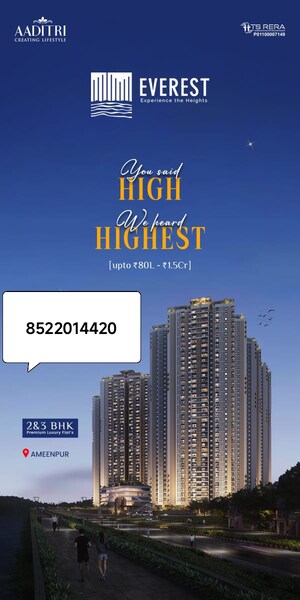 Master Plan in 3 BHK Apartment at Gachibowli – for Sale