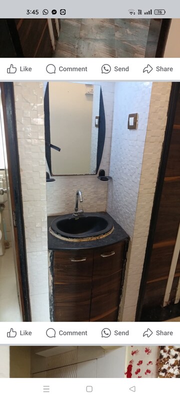 Bathroom in 2 BHK Apartment at Dheeraj Solitaire Malad, Malad West – for Rent