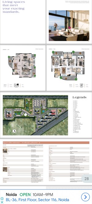 Staircase in 3 BHK Apartment at Pareena Coban Residences, Sector 99a – for Sale
