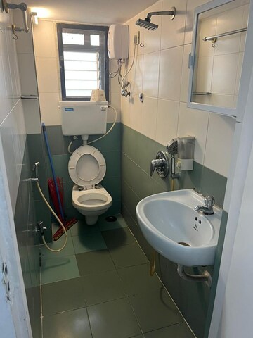 Bathroom in 1 BHK Apartment at Juhu Abhishek Chs Ltd, Andheri West – for Rent