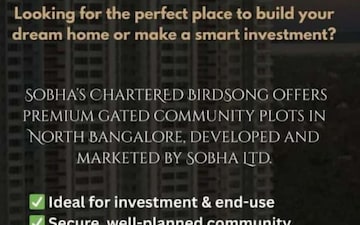 Plot For Sale in Sobha Chartered Birdsong, Rajanukunte