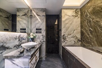Building Lobby in 4 BHK Apartment at Lodha Trump Tower, Worli – for Rent