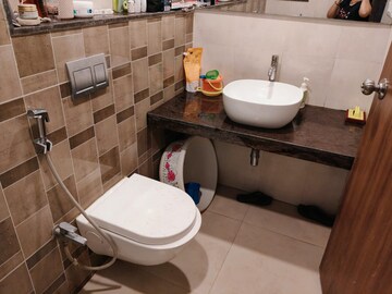 Bathroom in 1 BHK Apartment at Raunak Bliss, Ghodbunder Road – for Rent