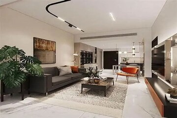 Living Room in 5 BHK Apartment at Lodha Kiara, Worli – for Rent