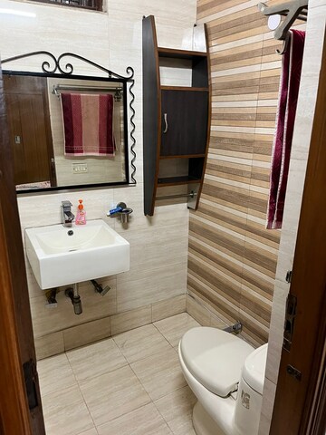Bathroom in 3 BHK Apartment at Vikram Nagar – for Rent