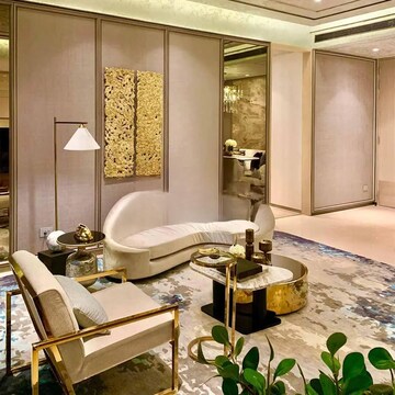 Living Room in 5 BHK Apartment at Rustomjee Crown, Prabhadevi – for Rent