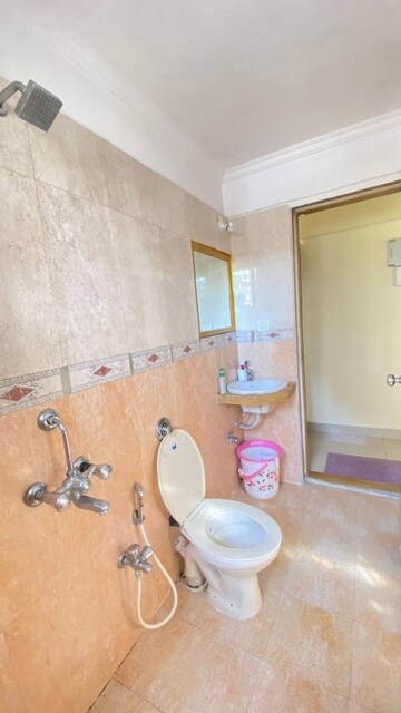 Bathroom in 2 BHK Apartment at Serene Upvan lake, Kolshet – for Rent