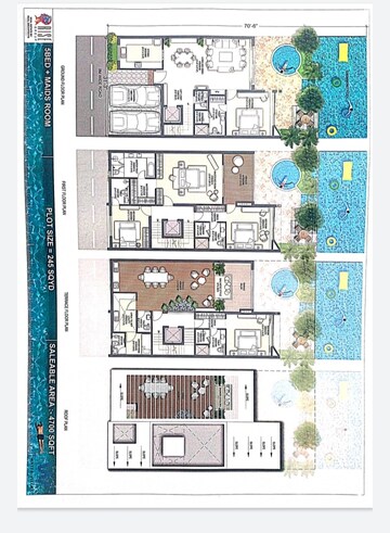 Floor Plan in 4 BHK Villa at Rise Resort Residences, Tech Zone 4 Greater Noida – for Sale