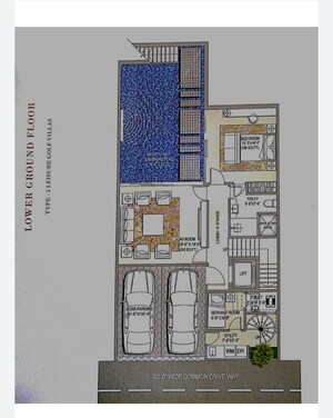 Floor Plan in 4 BHK Villa at Rise Resort Residences, Tech Zone 4 Greater Noida – for Sale