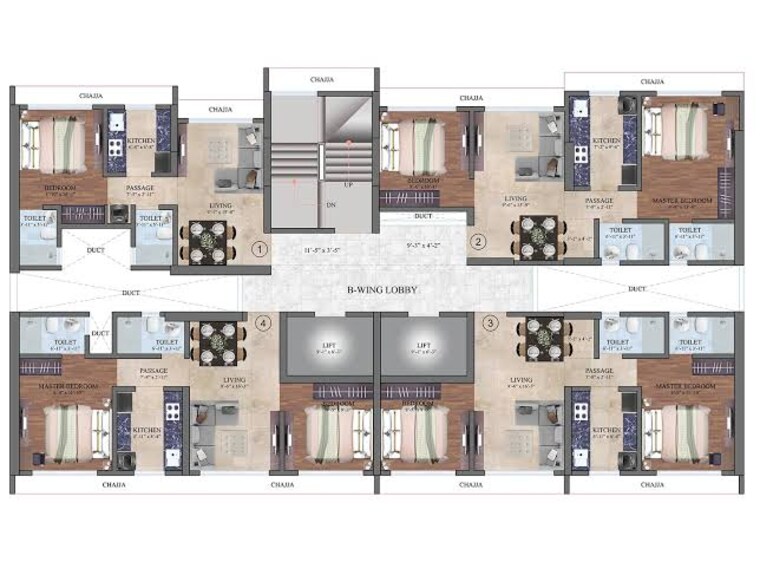 Floor Plan, dem-phoenix 2 Bedroom 570 Sq.Ft. Apartment In Malad East Mumbai 8489044
