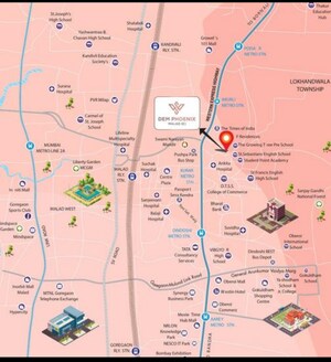 2 BHK Apartment – Map Location View at Dem Phoenix, Malad East - for Sale