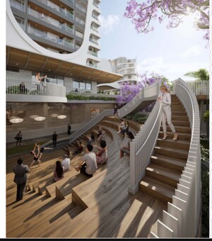 Staircase in 4 BHK Apartment at Navanaami Megaleio, Peeranchuruvu – for Sale