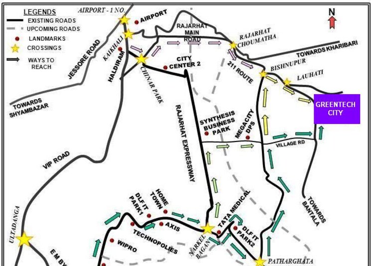 Map Location, vedic-smart-homes 3 Bedroom 1300 Sq.Ft. Apartment In Rajarhat Kolkata 8489604