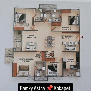 4 BHK Apartment For Sale in Ramky One Astra, Kokapet