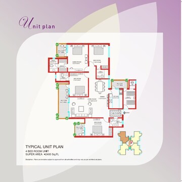 Master Plan in 4 BHK Apartment at Tulip Purple, Sector 69 – for Sale