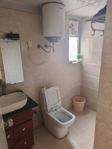 Bathroom in 3 BHK Apartment at Ashiana Palm Court, Raj Nagar Extension – for Rent