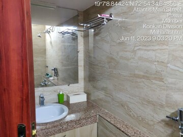 Bathroom in 3 BHK Apartment at Hiranandani Garden Brentwood, Powai – for Rent