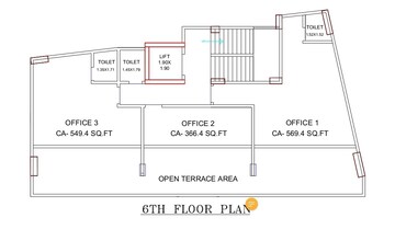 Floor Plan in  Office Space at Jija Mata Colony – for Rent