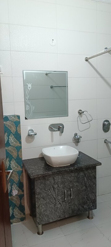 Bathroom in 3 BHK Builder Floor at Raja Garden, Sector 19 – for Rent
