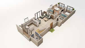 Floor Plan in 3 BHK Builder Floor at Jakhan – for Sale