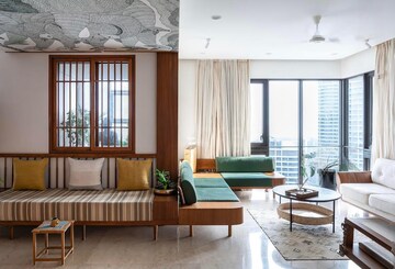 Living Room in 5 BHK Apartment at Lodha The Park, Worli – for Rent