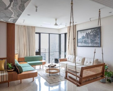 Living Room in 5 BHK Apartment at Lodha The Park, Worli – for Rent