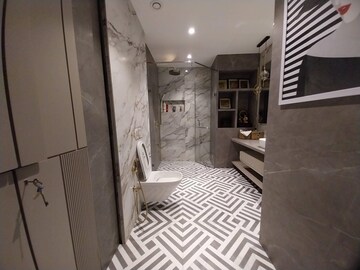 Bathroom in 3 BHK Apartment at Lodha World View, Worli – for Rent