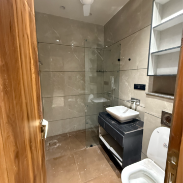 Bathroom in 3 BHK Builder Floor at Sukhdev Vihar – for Rent