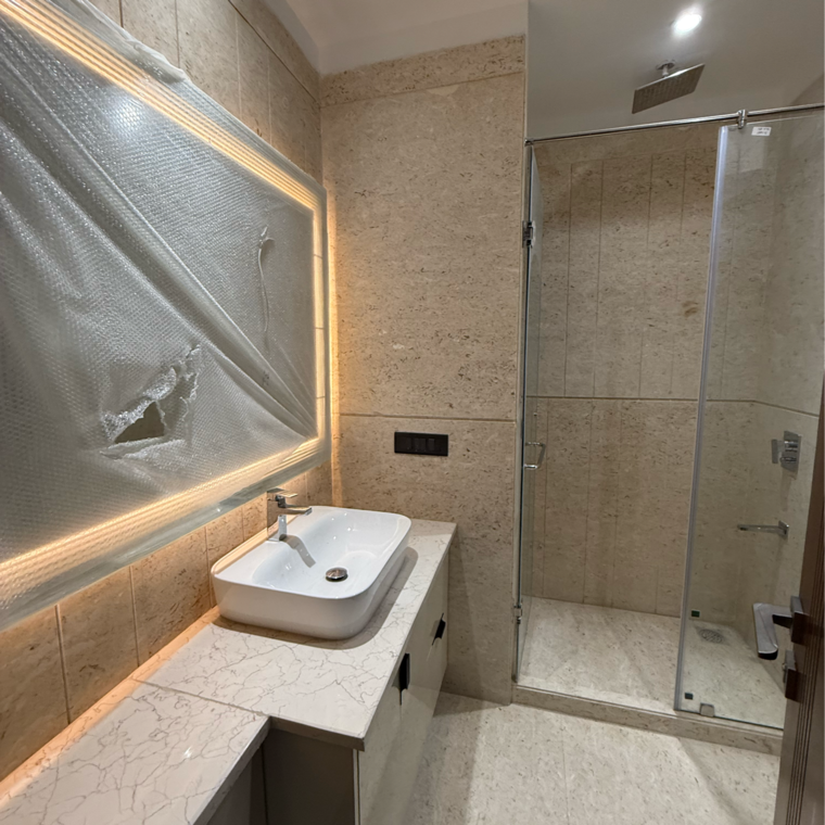 Bathroom, shivalik colony 3 Bedroom 1900 Sq.Ft. Builder Floor In Shivalik Colony Delhi 8495085