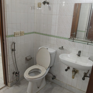 Bathroom in 3 BHK Builder Floor at Greater Kailash I – for Rent