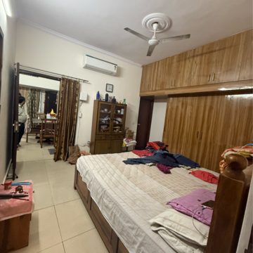 Bedroom in 3 BHK Builder Floor at Kalkaji – for Rent