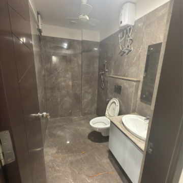 Bathroom in 3 BHK Builder Floor at Chittaranjan Park – for Rent