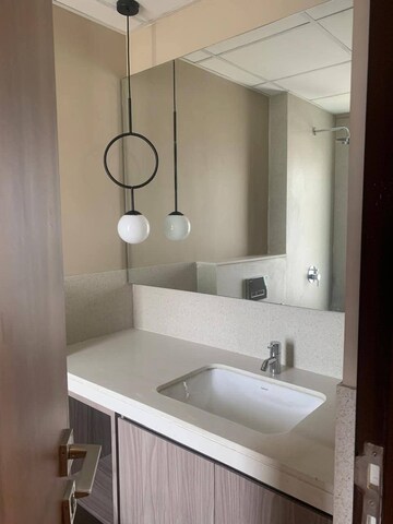 Bathroom in 3 BHK Apartment at Piramal Vaikunth, Balkum Pada – for Rent