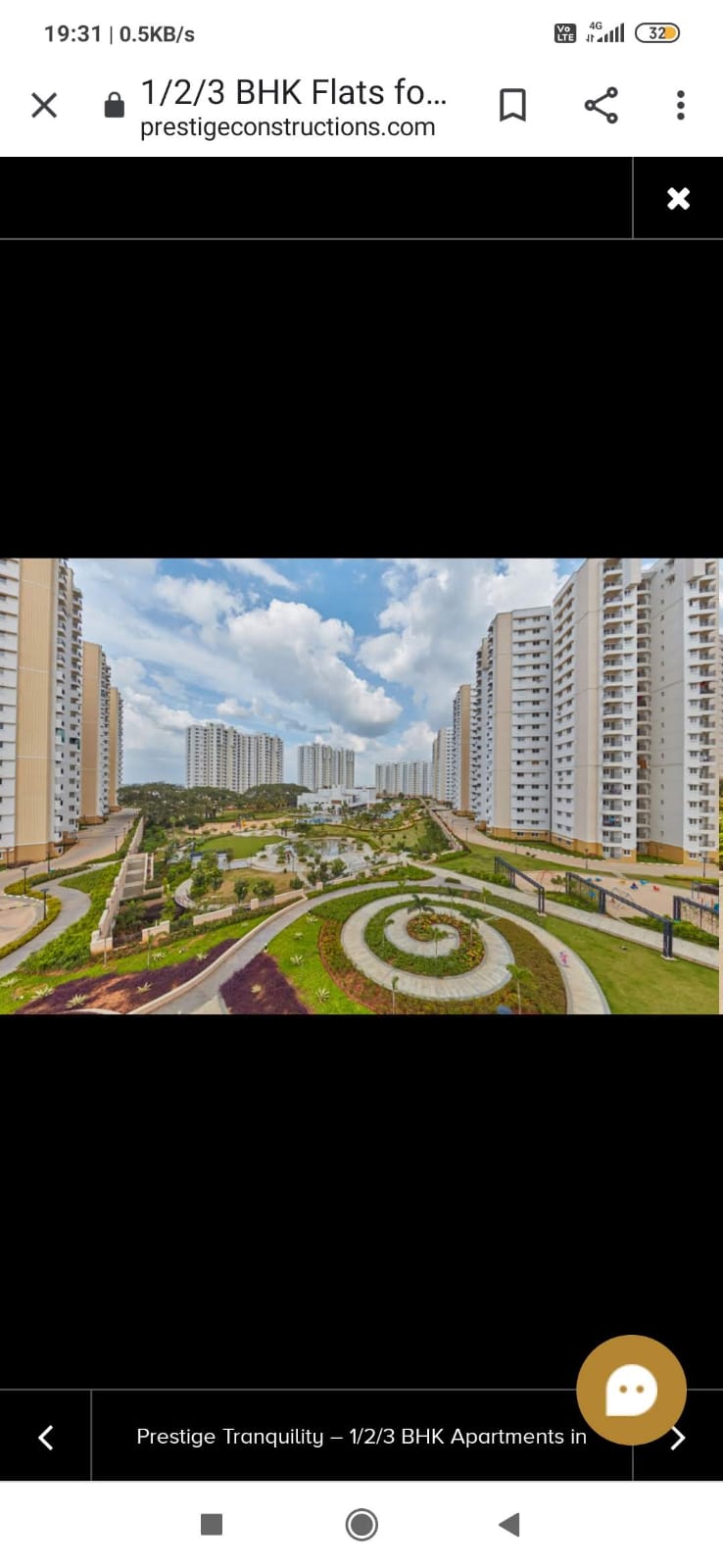2 BHK Apartment For Sale in Prestige Tranquility