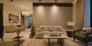 Living Room in 4 BHK Apartment at 4S The Aurrum, Sector 59 – for Sale