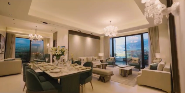 Living Room, 4s-the-aurrum 4 Bedroom 3562 Sq.Ft. Apartment In Sector 59 Gurgaon 8496274