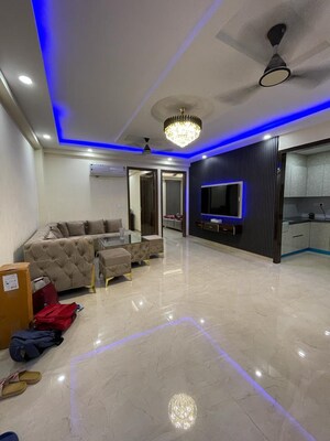 Living Room in 4 BHK Builder Floor at Chattarpur – for Sale