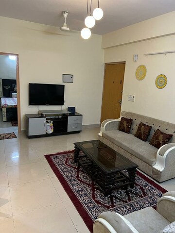 Living Room in 3 BHK Apartment at River Heights Plaza, Raj Nagar Extension – for Rent