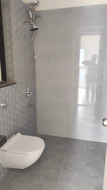 Bathroom in 1 BHK Apartment at Ashar Axis, Majiwada – for Rent