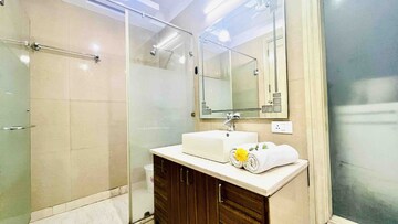 Bathroom in 1 BHK Builder Floor at Panchsheel Enclave – for Rent