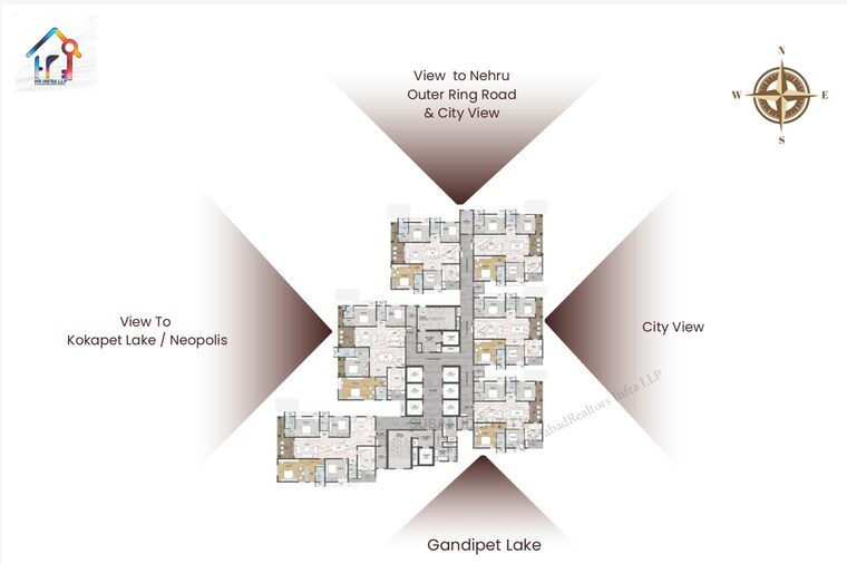 undefined, kokapet 3.5 Bedroom 2437 Sq.Ft. Apartment In Kokapet Hyderabad 8500683
