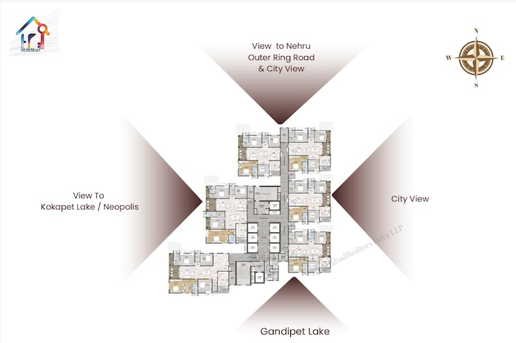 undefined, kokapet 4 Bedroom 3334 Sq.Ft. Apartment In Kokapet Hyderabad 8500821