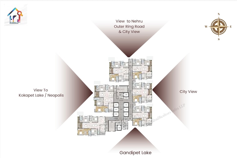undefined, kokapet 4 Bedroom 3334 Sq.Ft. Apartment In Kokapet Hyderabad 8500821